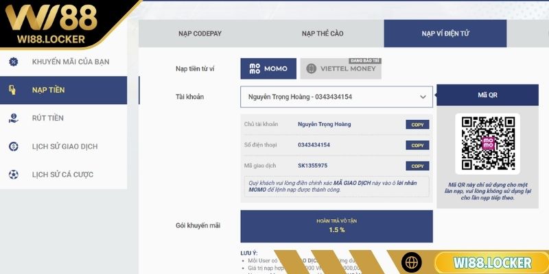 Giao dịch qua ví điện tử